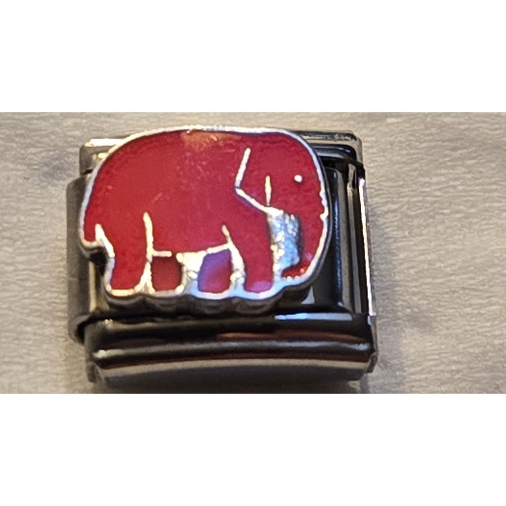 Italian‎ Charm Pink Elephant Charm 9mm